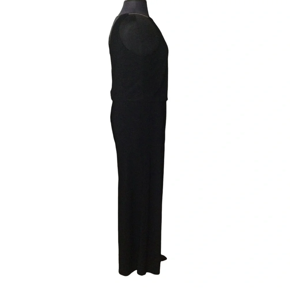R & M Richard black Gold Chain Plus Size Jumpsuit